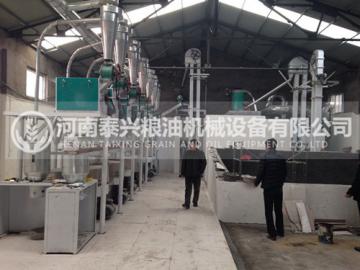 河南郑州10吨石磨面粉机安装案例
